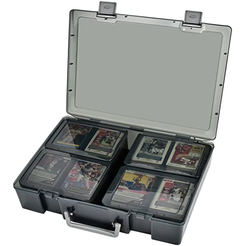 ALCYON 1600+ Baseball Card Storage Box, Sports Cards Holder Organizer Hard Plastic Display Case Compatible with Baseball/Football/for MTG/for PM for Collector (Bag Only)-Grey - Image 1