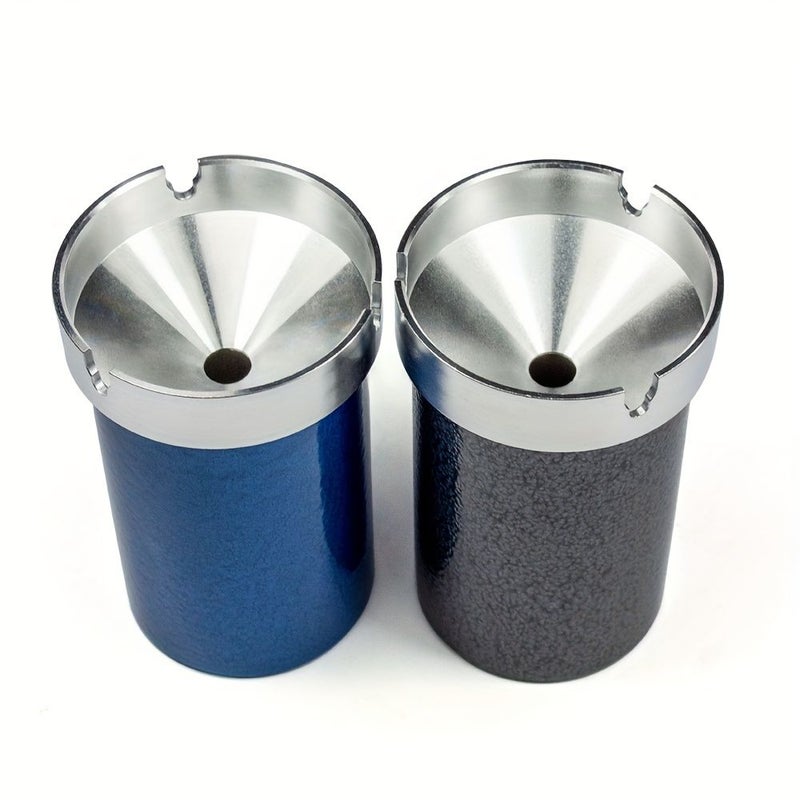 Light Gray Aluminum Car Ashtray Durable Alloy Fits Most Vehicles Auto Interior Accessory - Image 5