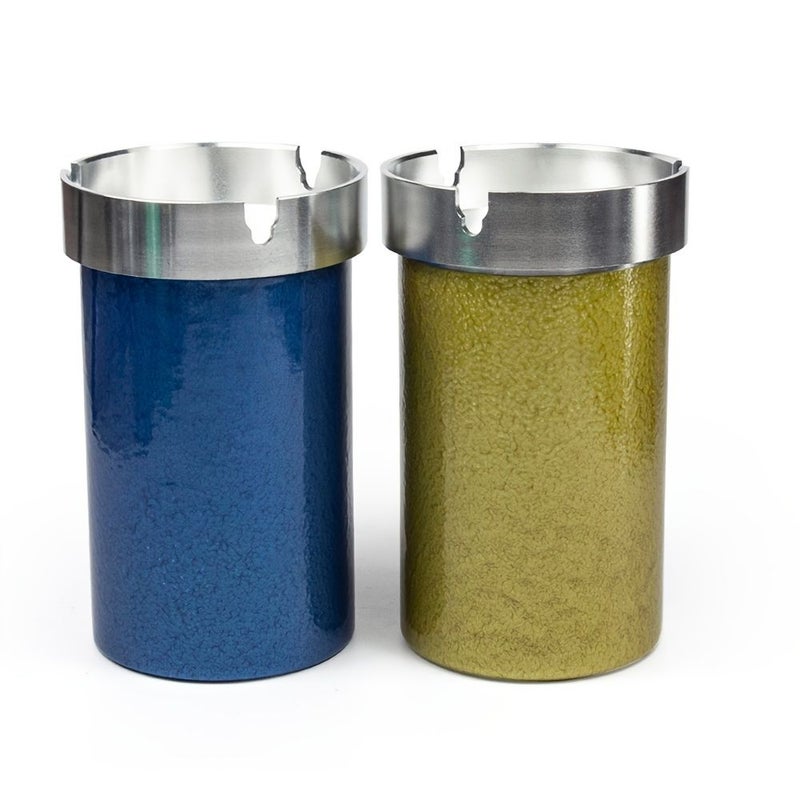 Light Gray Aluminum Car Ashtray Durable Alloy Fits Most Vehicles Auto Interior Accessory - Image 1