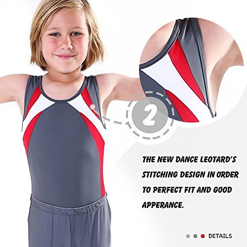 NEW DANCE Boy's Gymnastics Leotard Toddler Ballet Dance Practice Atheletic Competition Training Tank Gray,SC - Image 5