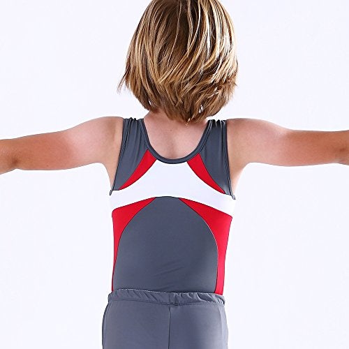 NEW DANCE Boy's Gymnastics Leotard Toddler Ballet Dance Practice Atheletic Competition Training Tank Gray,SC - Image 4