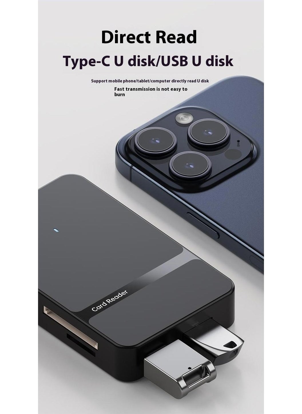 Apera - MT84 8in1 Multi Input CF Card Reader Mac and OTG Phone Type-C 5gbps Data Transfer - Image 1