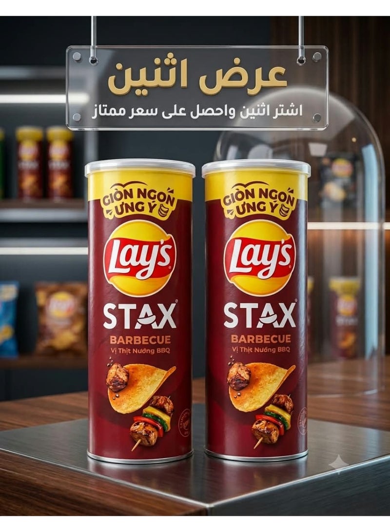 رقائق البطاطس ليز ستاكس بنكهة الباربكيو، 90 جم عرض 2 ق