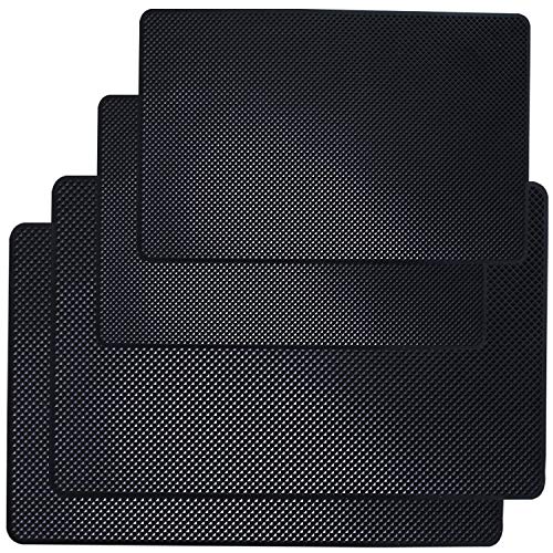 DaKuan Car Dashboard Anti-Slip Mat, 4 Packs 10.5" x 5.7" and 8" x 5.1" Sticky Non-Slip Dashboard Gel Latex Pad for Cell Phone, Sunglasses, Keys, Coins - Image 1