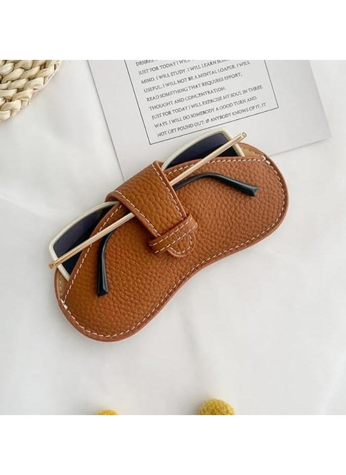 Oasisgalore Soft Leather Sunglasses Case – Portable Anti-Scratch Eyeglass Pouch for Men and Women  - Image 3