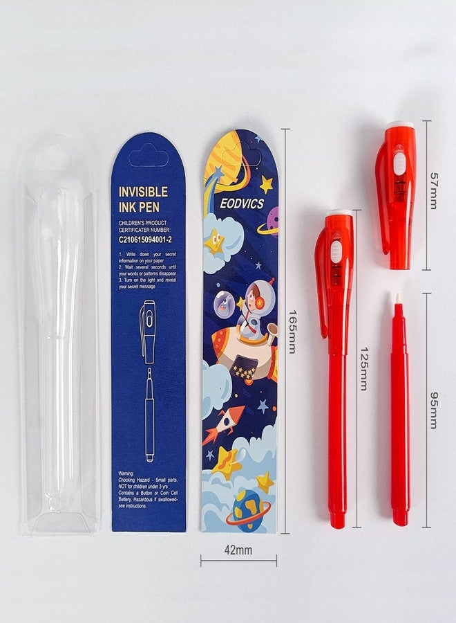 EODVICS Invisible Ink Pens, 28 Pack Spy Pen Invisible Disappearing Ink Pen with UV Light, Upgrade Exquisite Packaging Magic Pen for Secret Message, Birthday Party, and Kids Halloween Goodies Bags Toy - Image 4