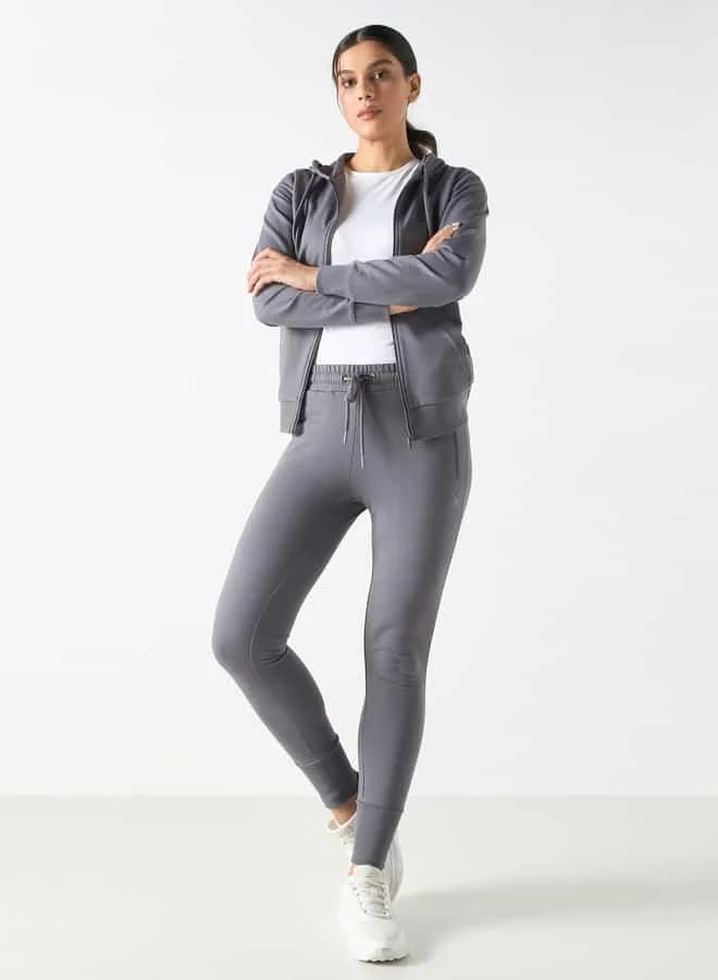 ADOT by Splash Zip Through Hoodie with Long Sleeves and Pockets