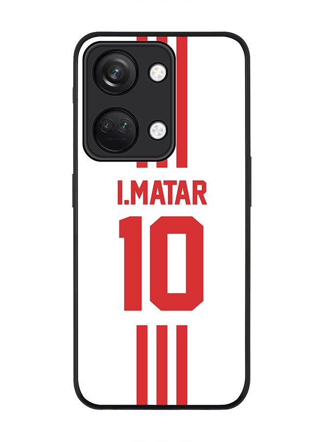Stylizedd Rugged Black edge case for ONEPLUS NORD 3 5G / OnePlus Ace 2V, Slim fit Soft Case Flexible Rubber Edges Anti Drop TPU Gel Thin Cover -  Football Team - UAE, Player Name - I.Matar - Image 1