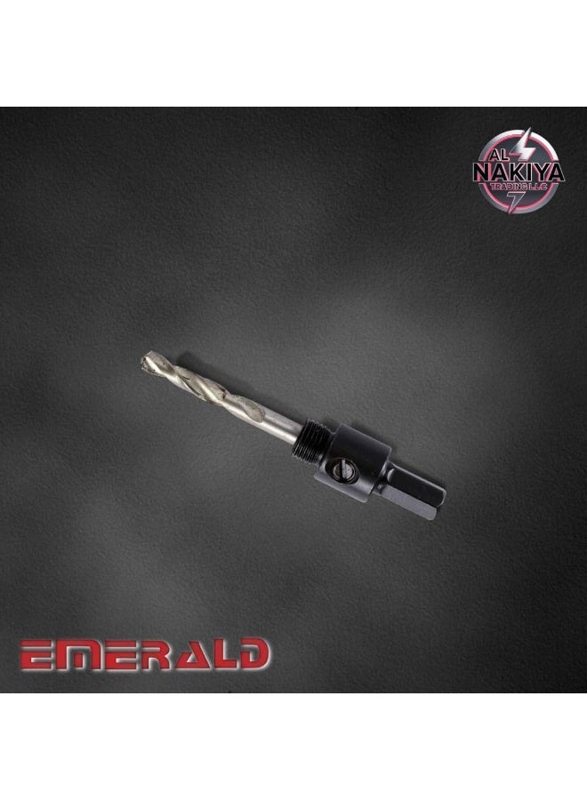 Emerald Holesaw Arbor EA4 – Heavy-Duty Harbour for 32-152MM Holesaws, Quick-Change Design with Pilot Drill Bit – Compatible with Wood, Plastic & Metal Cutting - Image 1