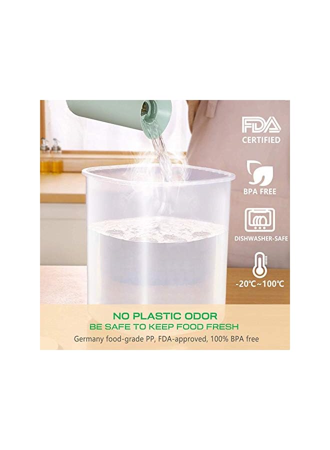 Green Tiger Rice Container 5L BPA Free Plastic Food Storage Container with Lid + Measuring Cup, Large Cereal Storage Bin for Kitchen(5Kg) - Image 2