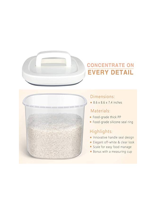 Green Tiger Rice Container 5L BPA Free Plastic Food Storage Container with Lid + Measuring Cup, Large Cereal Storage Bin for Kitchen(5Kg) - Image 4