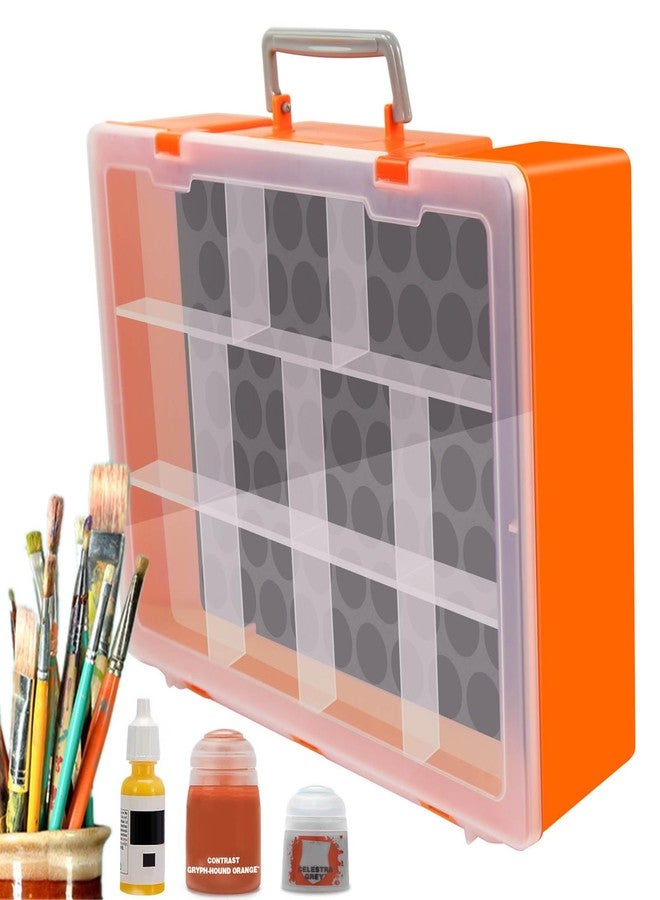 Evemodel منظم طلاء النماذج Evemodel مجموعة واحدة مع 60 فتحة (قطر 32.5 مم) حقيبة تخزين زجاجات الصبغة صندوق محمول ذو طبقتين SN03S تخزين طلاء مصغر - Image 1