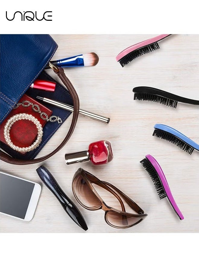 4 Pieces Detangling Brush, Anti-knot Massage Comb, Beauty Tools, Hair Brush Set, Pain-Free Hair Brush Straightener