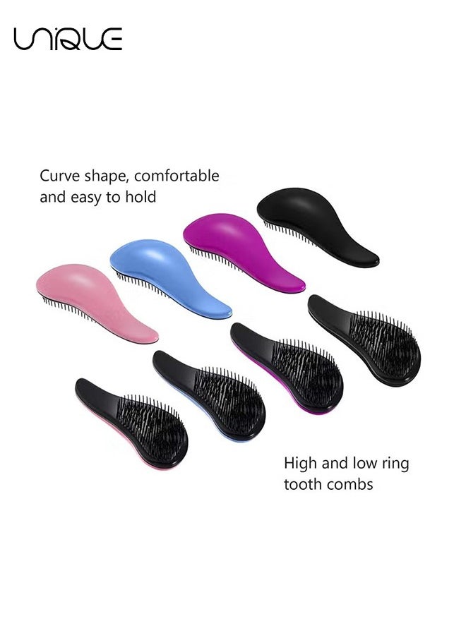 Unique 4 Pieces Detangling Brush, Anti-knot Massage Comb, Beauty Tools, Hair Brush Set, Pain-Free Hair Brush Straightener  - Image 3