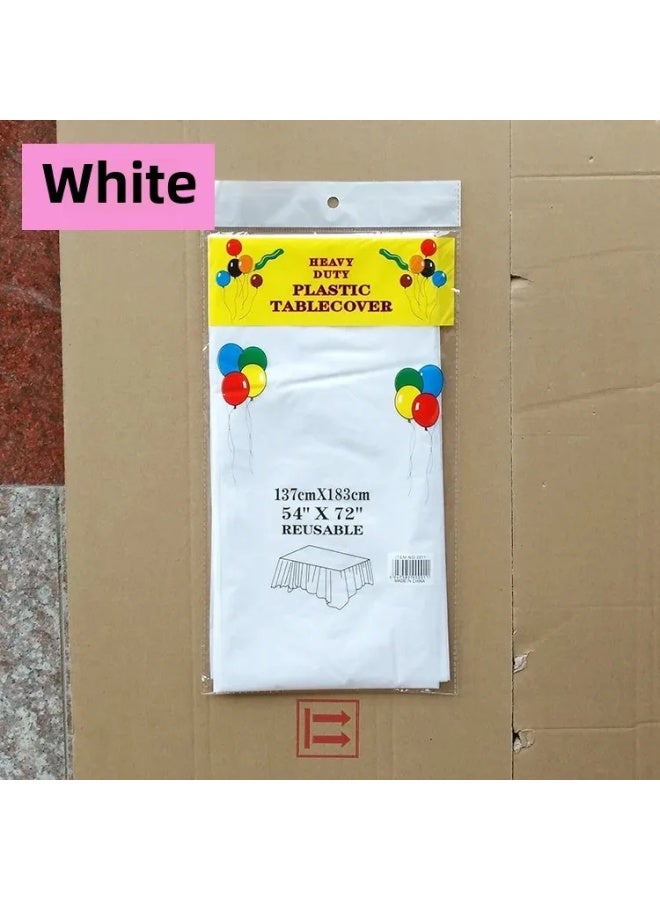 Disposable Party Tablecloth PE Plastic Cloth Birthday Dessert Table Solid Color Tablecloth 137*183cm-Color:Light Brown-Specifications:137*183cm - Image 4