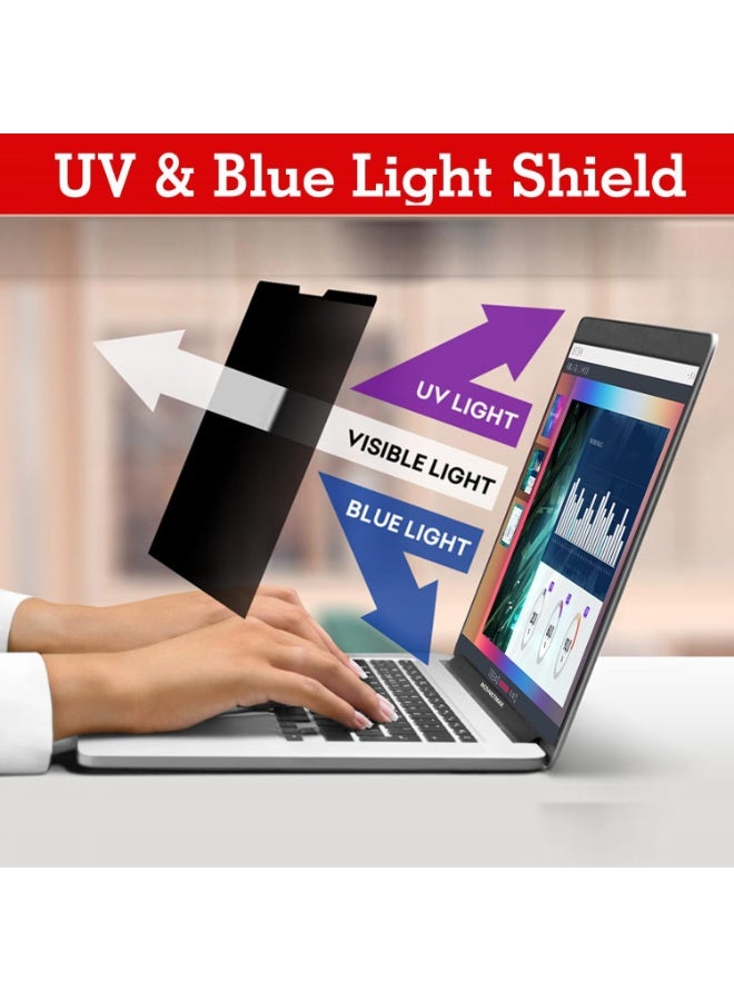Magnetic Laptop Privacy Screen 15.6 Inch 16:9- Removable Anti-Glare Blue Light Filter, Computer Privacy Screen Shield Compatible with 15.6'' Hp Acer Asus Lenovo Dell Samsung Huawei Xiaomi Honor Portable Monitor - Image 3