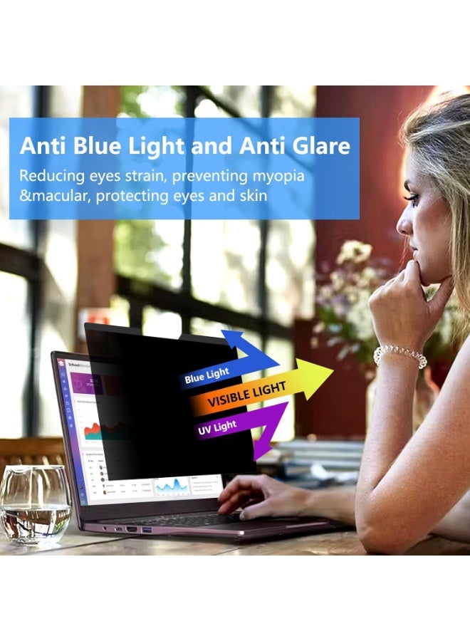 Magnetic Laptop Privacy Screen 15.6 Inch 16:9- Removable Anti-Glare Blue Light Filter, Computer Privacy Screen Shield Compatible with 15.6'' Hp Acer Asus Lenovo Dell Samsung Huawei Xiaomi Honor Portable Monitor - Image 4