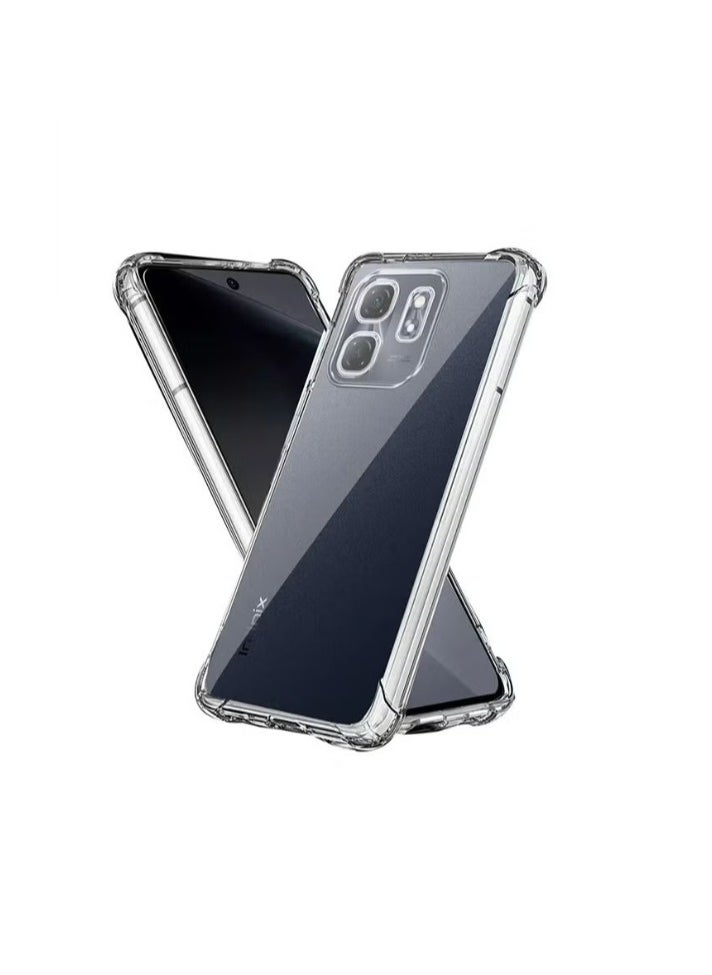 2 in 1 Infinix Smart 9 4G Phone Case Cover  Screen Protector - Shockproof Clear Slim TPU Protective Phone Cover  Full Coverage Delicate Touch Tempered Glass Screen Protector for Infinix Smart 9 4G
