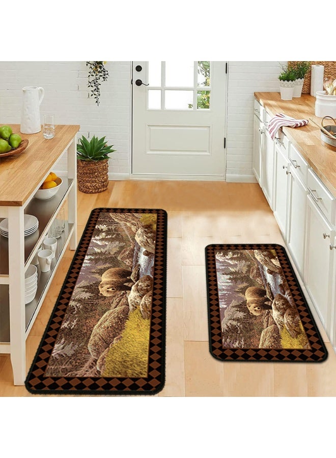 Anna 40*60+40*120cm Entryway Two-Piece Non-Slip Water-Washable Bath Mat Set for Bathroom and Kitchen - Image 1