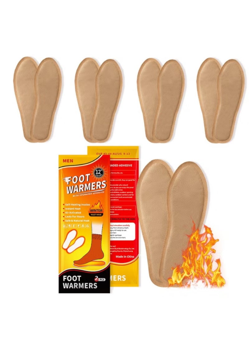 BOSART Insole Foot Warmers - Long Lasting Safe Natural Odorless Air Activated Warmers - Up To 9 Hours Of Heat - 5 Pair - Image 1
