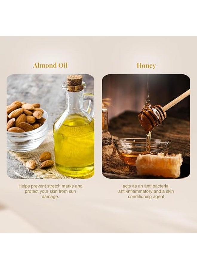 VLCC Almond & Honey Body Butter - 200g | Deeply Moisturizing Body Butter for Dehydrated Skin | Intensely Hydrating Body Cream for Soft, Smooth, Hydrated Skin with Almond Oil & Honey - Image 3