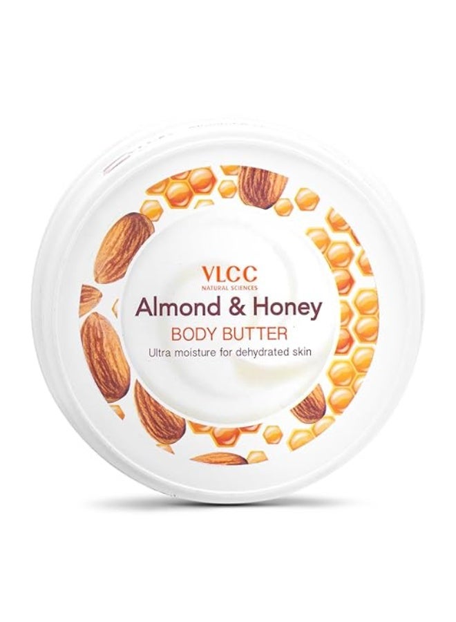 VLCC Almond & Honey Body Butter - 200g | Deeply Moisturizing Body Butter for Dehydrated Skin | Intensely Hydrating Body Cream for Soft, Smooth, Hydrated Skin with Almond Oil & Honey - Image 1