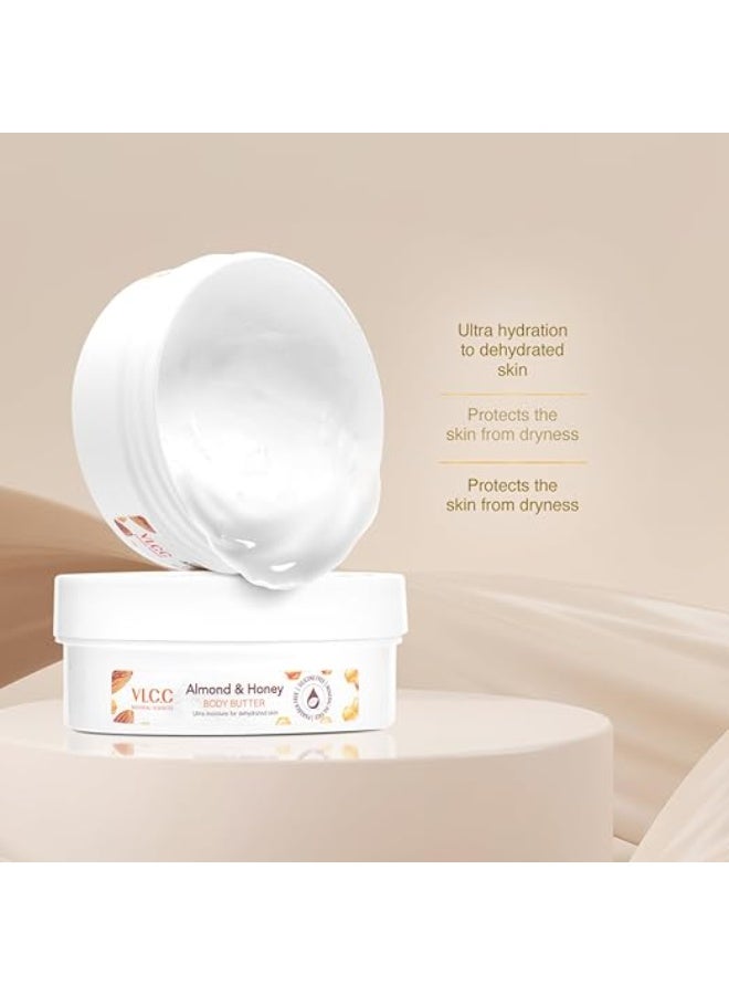 VLCC Almond & Honey Body Butter - 200g | Deeply Moisturizing Body Butter for Dehydrated Skin | Intensely Hydrating Body Cream for Soft, Smooth, Hydrated Skin with Almond Oil & Honey - Image 4