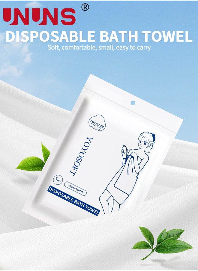 UNUNS Disposable Bath Towels,4PCS 70x140cm Large Compressed Towel With 8 Disposable Towels Tablets,Cotton Towel For Camping Sports Hiking  - Image 2