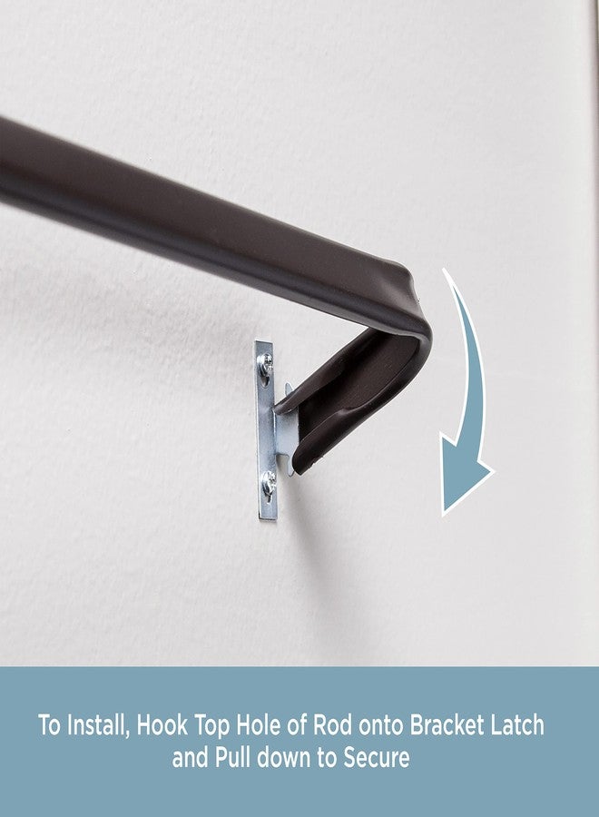 Kenney 514 Single Curtain Rod, 28 to 48-Inch, Espresso - Image 3