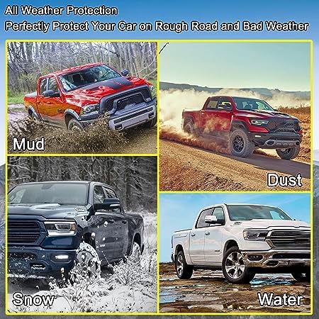 Tecoom Mud Flaps for Chevy Colorado/GMC Canyon Without Flares 2015-2022 Mud Guards Splash Guards Front and Rear Black Set of 4 - Image 4
