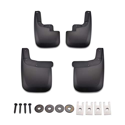 Tecoom Mud Flaps for Chevy Colorado/GMC Canyon Without Flares 2015-2022 Mud Guards Splash Guards Front and Rear Black Set of 4 - Image 2