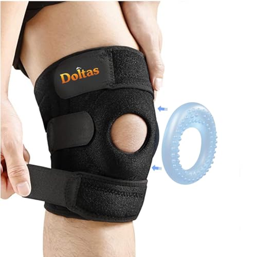 DOLTAS Open Patella Premium Knee Brace with Gel for Knee Pain Men & Women | Enhanced Support for Ligament Tear, Arthritis, Adjustable Bi-Directional Straps, Joint Pain Relief |Universal (Pack of 1) - Image 1