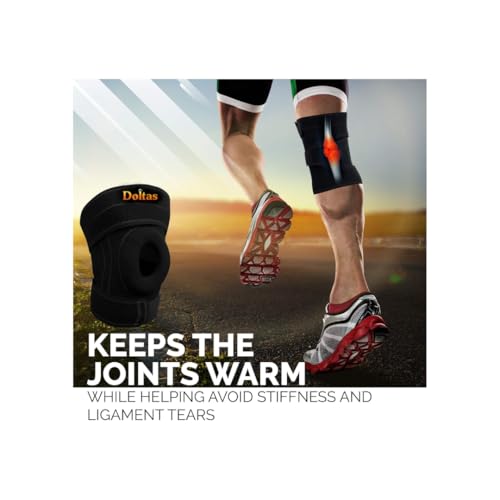 DOLTAS Open Patella Premium Knee Brace with Gel for Knee Pain Men & Women | Enhanced Support for Ligament Tear, Arthritis, Adjustable Bi-Directional Straps, Joint Pain Relief |Universal (Pack of 1) - Image 3