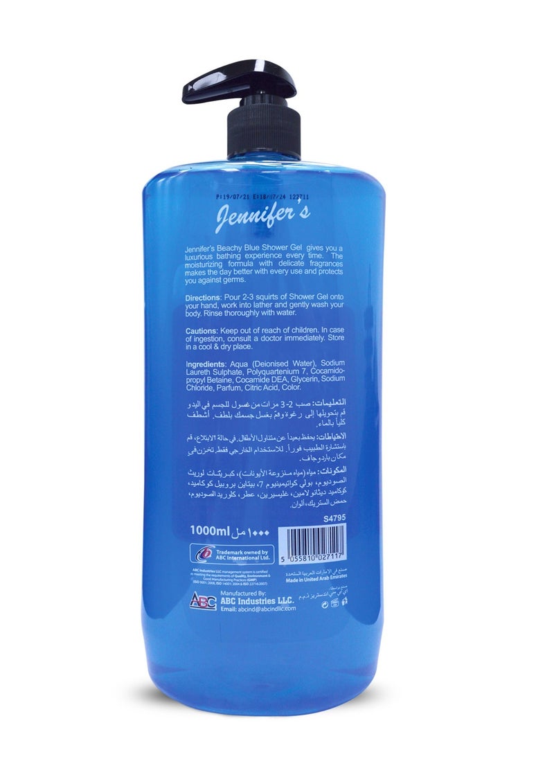 Jennifer's Jennifer’s Beachy Blue Shower Gel 1000 ml  - Image 2