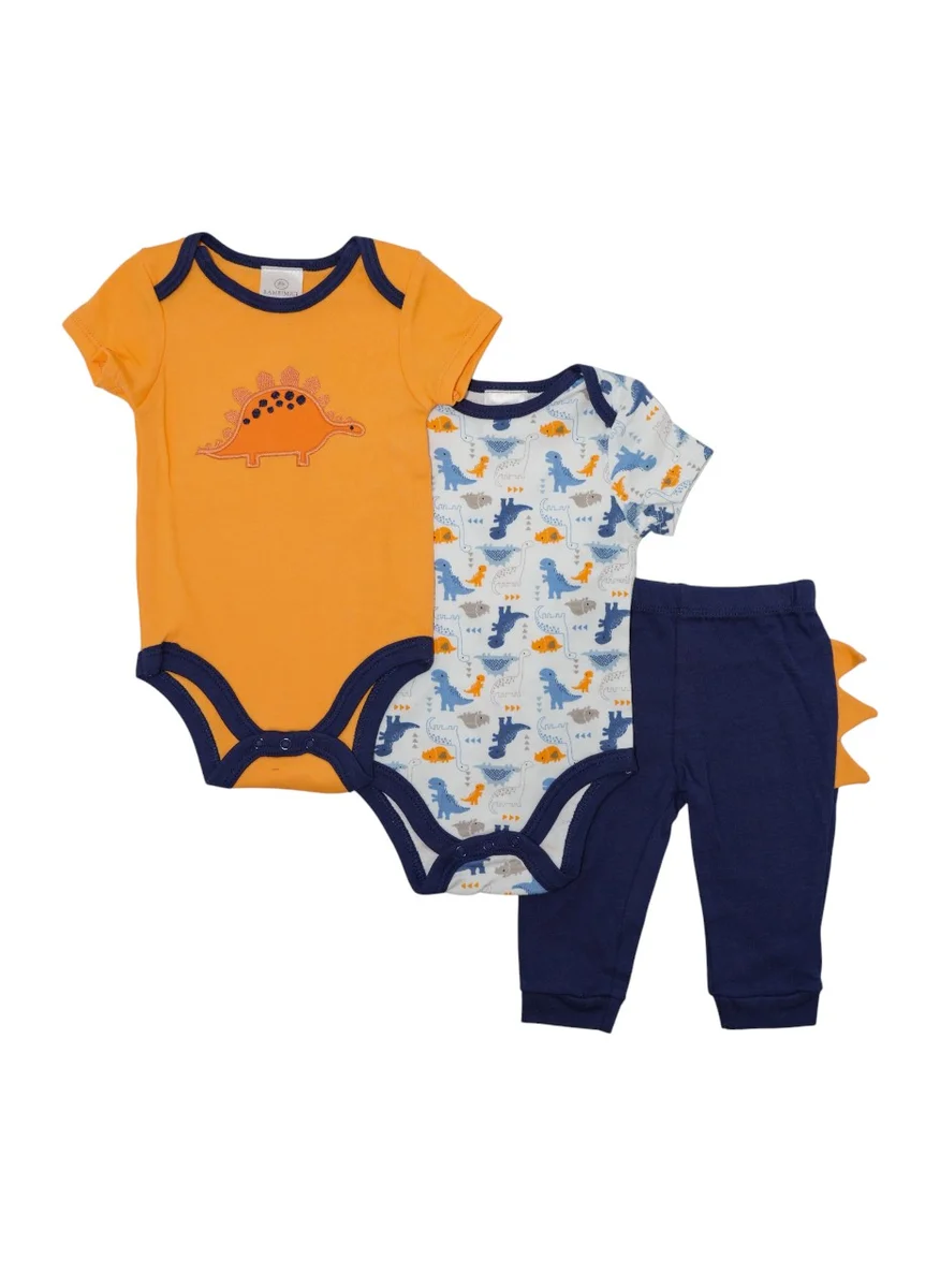Bambimici Bambimici Dinosaur Print Short Sleeve with Pyjama 3-Piece