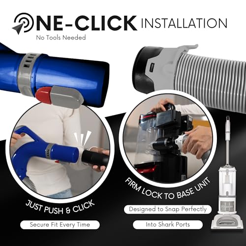 Selgo Upgraded Replacement Hose Handle - Premium Quality Shark OEM Vacuum Cleaner Hose Handle - Shark Navigator Rotator Lift-Away Upright for NV360 Series (Blue) - Image 3