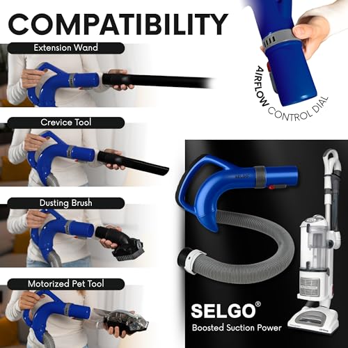 Selgo Upgraded Replacement Hose Handle - Premium Quality Shark OEM Vacuum Cleaner Hose Handle - Shark Navigator Rotator Lift-Away Upright for NV360 Series (Blue) - Image 5