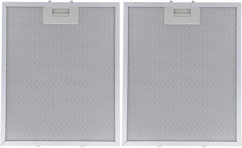 قطعتان من مرشح شفاط الألومنيوم مقاس 13.39 × 11.02 بوصة، شبكة شحوم 5 طبقات لمروحة شفط المطبخ - Image 1