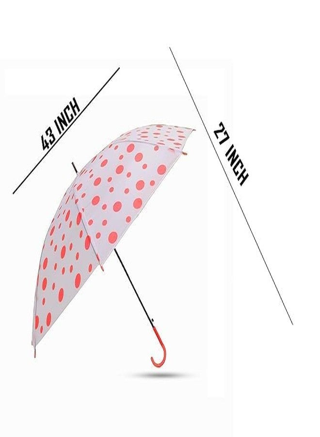RGKJAS Polka Dot Umbrella | Windproof, Waterproof & UV Protection | Lightweight, Foldable & Travel-Friendly | Double Layer Design | Long Handle | Multipurpose for Kids, Girl, Boys & Women - Multicolor - Image 2