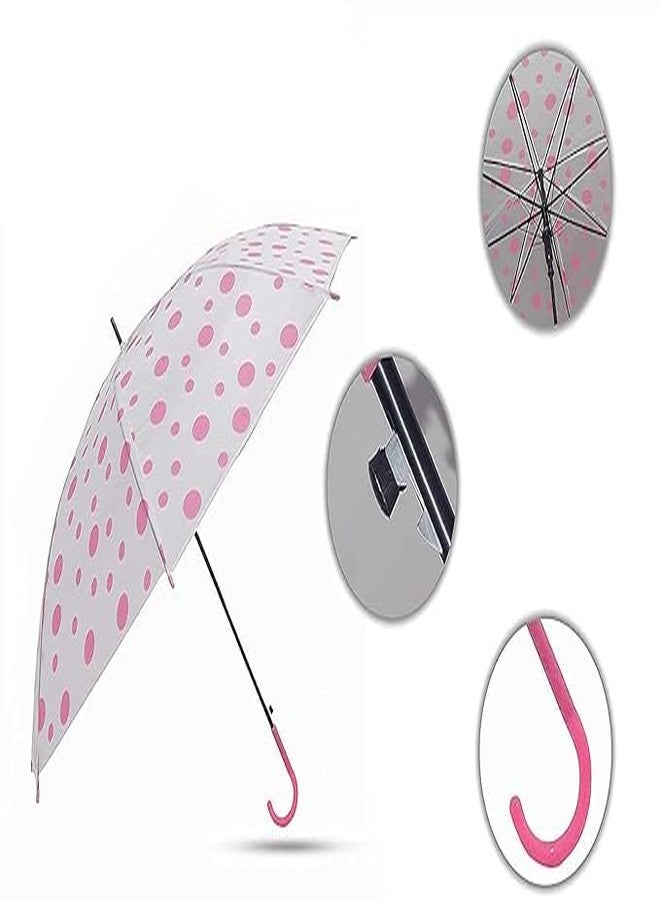 RGKJAS Polka Dot Umbrella | Windproof, Waterproof & UV Protection | Lightweight, Foldable & Travel-Friendly | Double Layer Design | Long Handle | Multipurpose for Kids, Girl, Boys & Women - Multicolor - Image 3