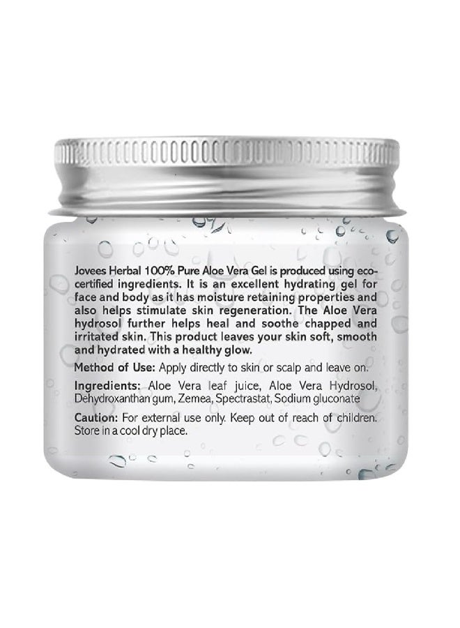 Jovees Herbal 100% Pure Aloe Vera Gel for Face, Hair (200gm) | Hydrating & Soothing Gel for Acne Scars, Blemishes, Anti-Aging & Skin Redness | Multipurpose Aloe Vera Gel for Moisturization, Dandruff Control & Day-to-Night Skin Protection - Image 2