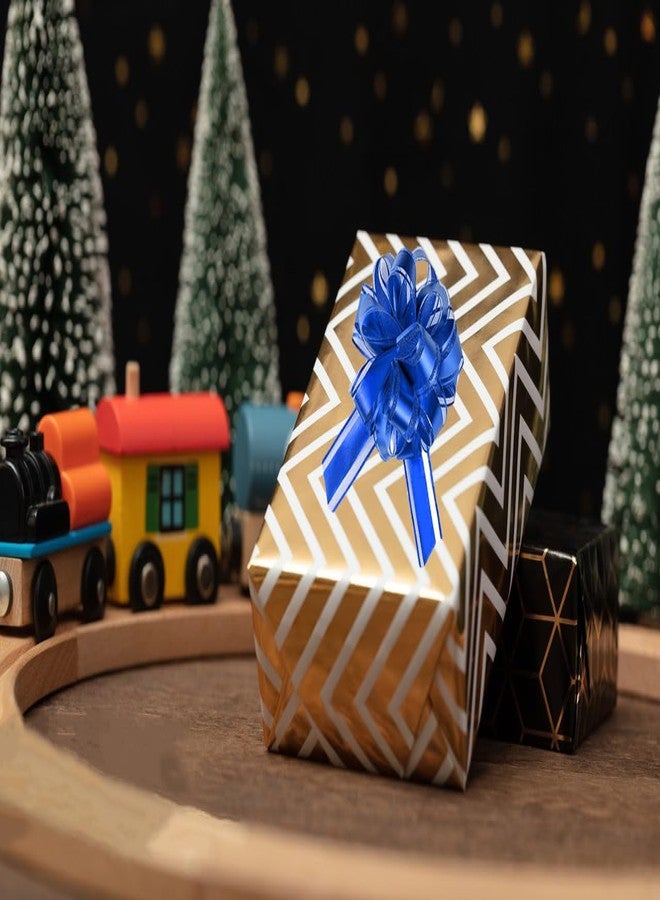 YESON Blue Pull Bows,Gifts Wrapping Bows,Blue Bow for Gifts Wrapping,Bouquet Packaging(4.3 in,10 pcs - Image 4