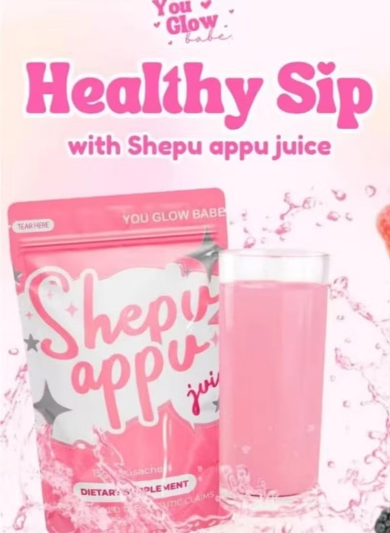 You Glow Babe Shepu Appu Juice Powder – 3 Packs (15g x 10 Sachets Each) | Refreshing Herbal Drink Mix - Image 3