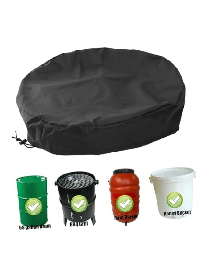 Bukela Sealed Bucket Top Cover - Outdoor Accessories Drawstring Rain Protector for Barrels and Water Tanks - Reusable Oxford Cloth Protective Cover - Image 4