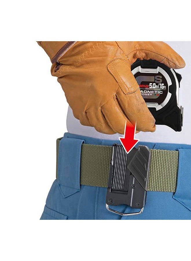 TAJIMA GS-Lock Tape Measure - 16ft/5m x 1in Tape Measure with Compatible Clip & Dual Magnetic Power - GS-SC16/5MBW - Image 2