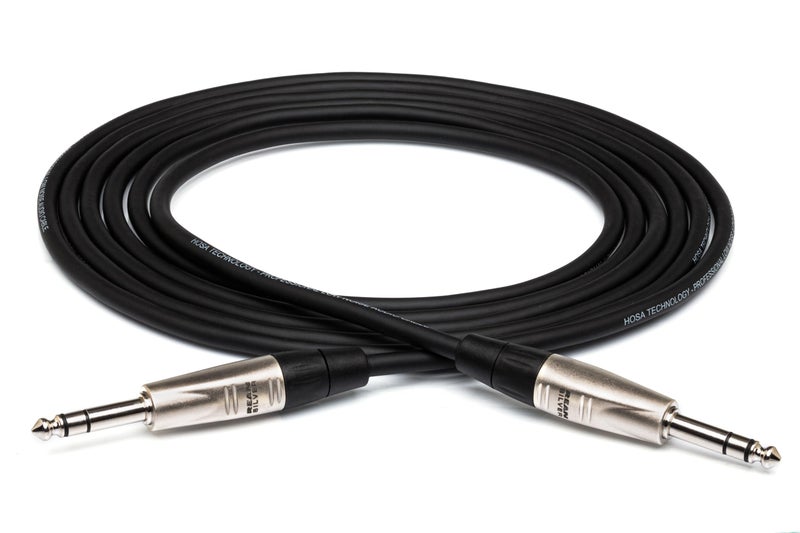 Hosa HSS015 Pro Balanced Interconnect REAN 14 Inch TRS to Same 15 Feet