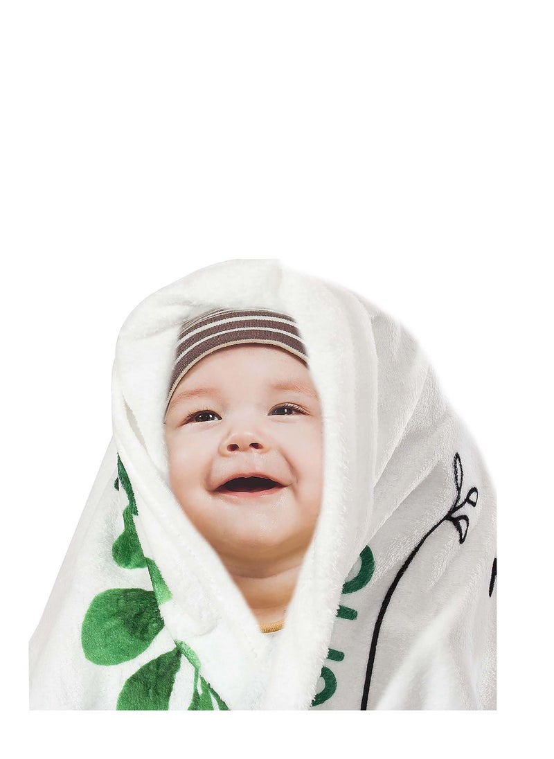 Y&D Monthly Blanket, Newborn Baby Picture Photography Background Blanket Extra Soft Chart with Month Marker, for Boy Girl Mom Shower Gifts  - Image 2