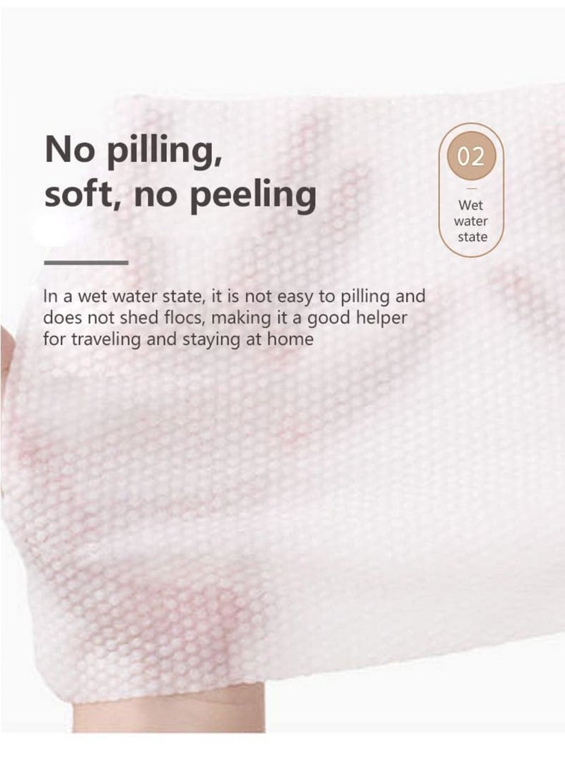 SYOSI Cotton Facial Dry Wipes, Disposable Face Towels for Cleansing and Makeup Removal, Soft Cotton Tissue for Skincare and Daily Use, 2 Packs - Image 4