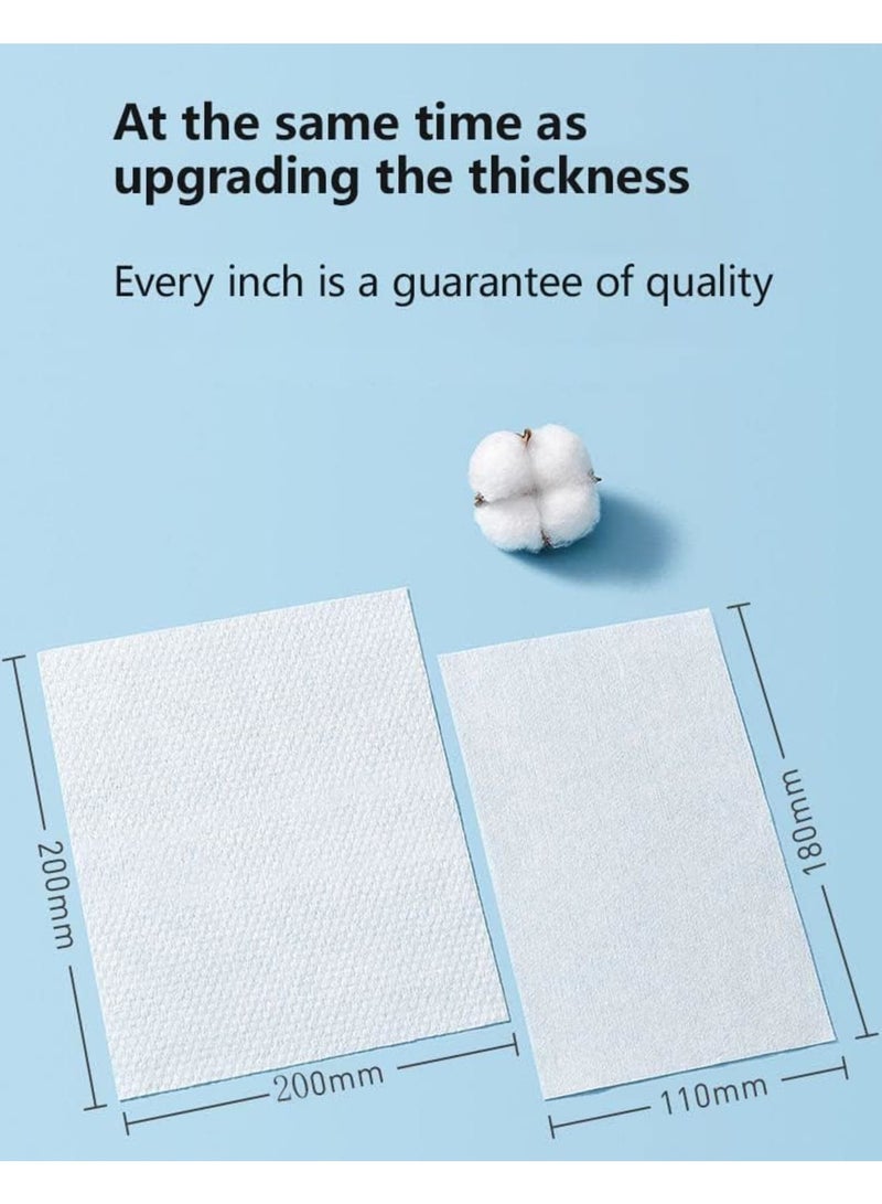 SYOSI Cotton Facial Dry Wipes, Disposable Face Towels for Cleansing and Makeup Removal, Soft Cotton Tissue for Skincare and Daily Use, 2 Packs - Image 5