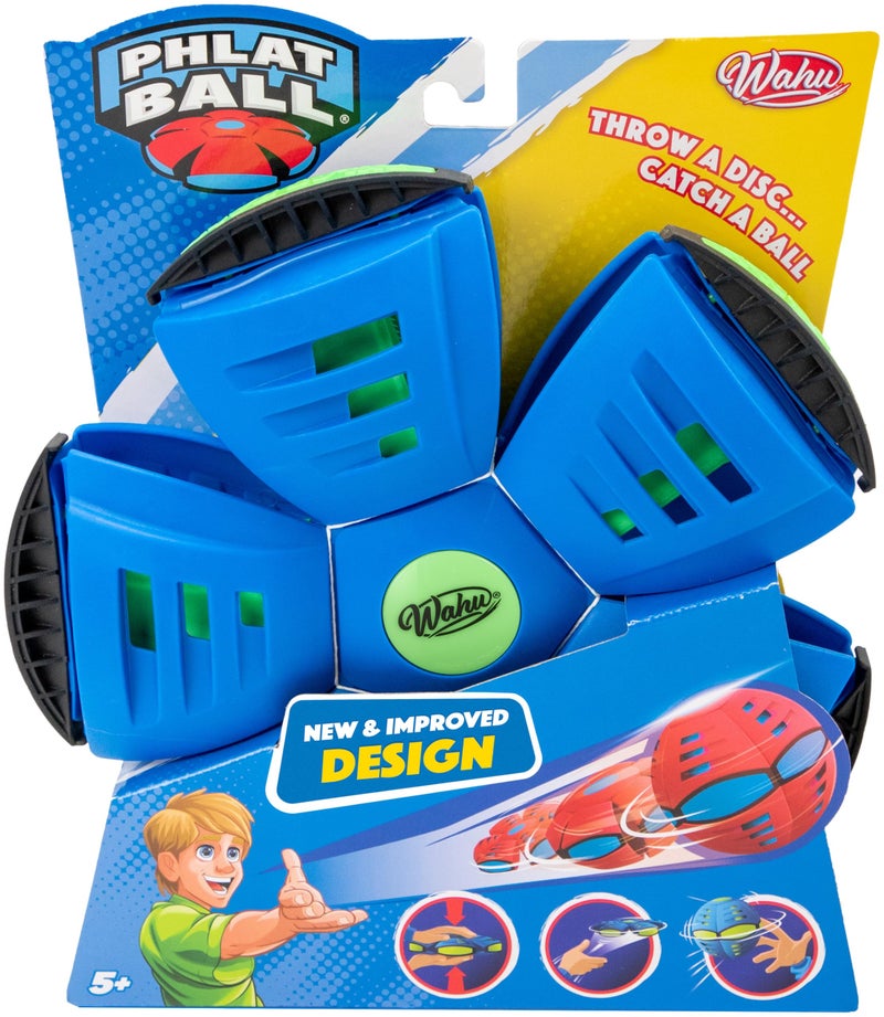 WAHU Phlat Ball Classic Flying Saucer Ball Toy for Kids Ages 5 Collapsible Time Delay Frisbee Flying Disc Toy Throw a Disc Catch a Ball Blue - Image 2